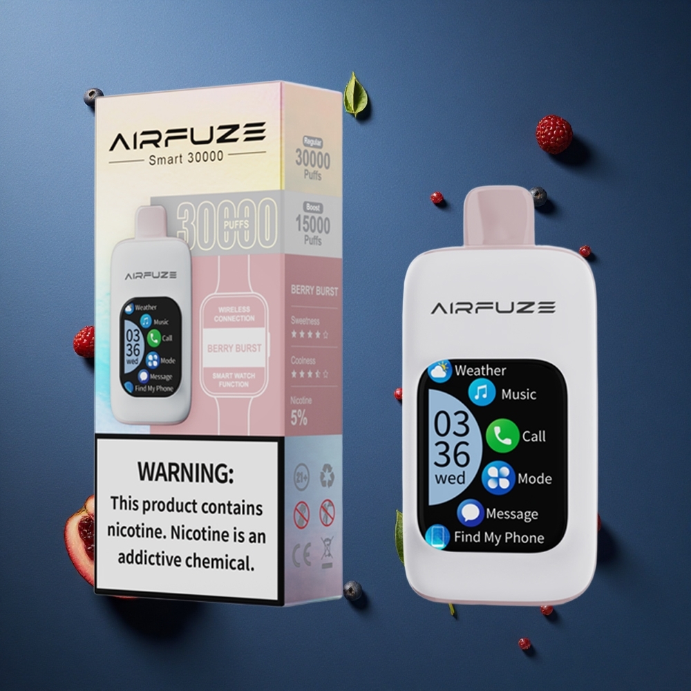 AirFuze Smart 30000 Puffs Vape μιας χρήσης Μούρο Έκρηξη 900mAh Type-C