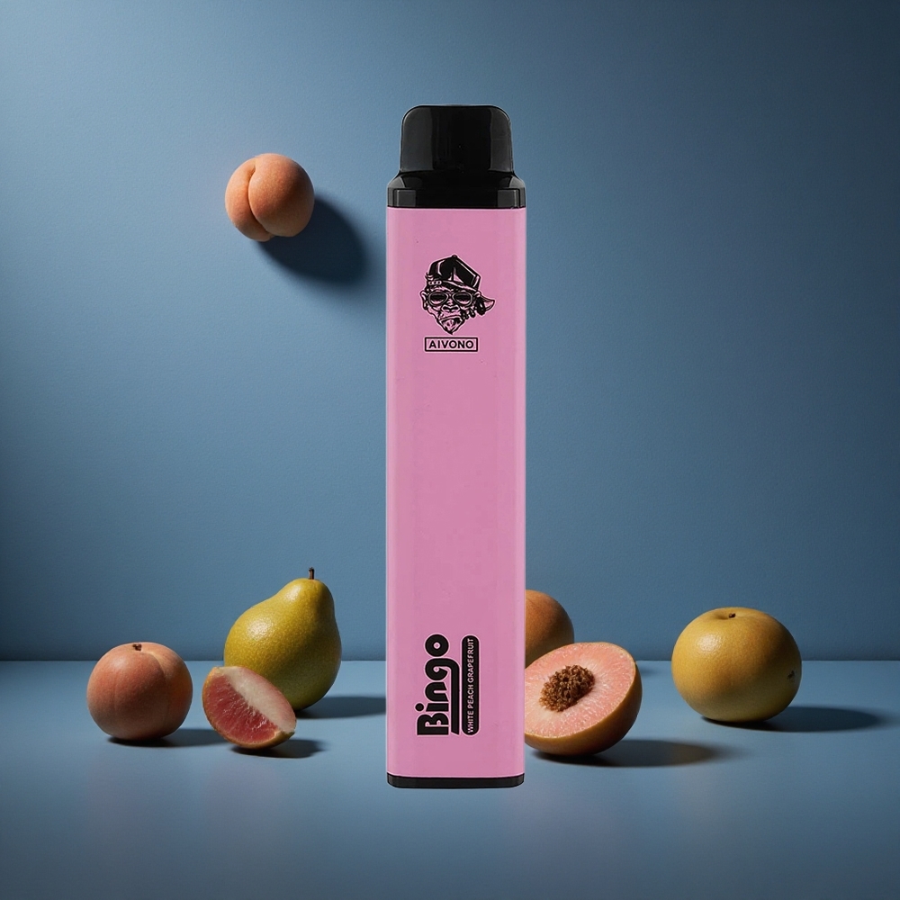 Aivono AIM BINGO 4000 Puffs Λευκό Ροδάκινο Γκρέιπφρουτ 10mL 1000mAh