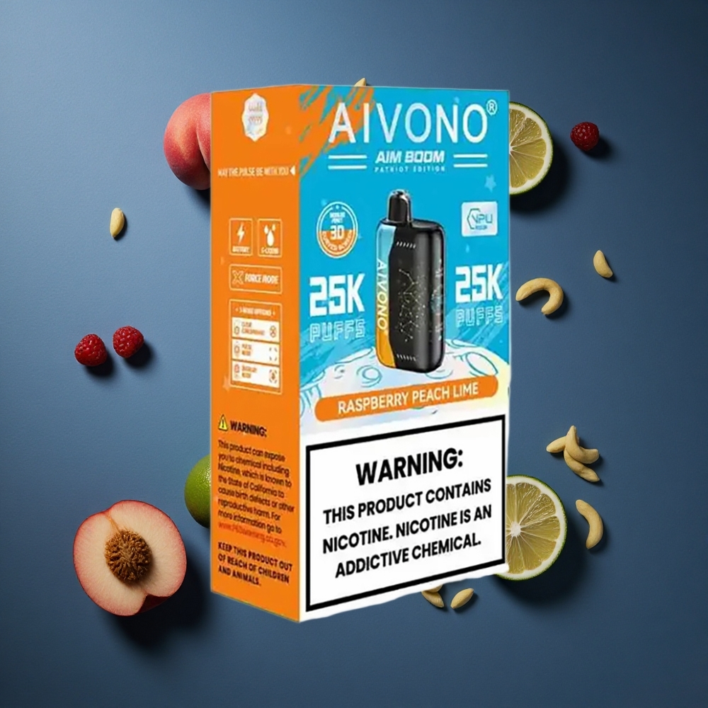 Aivono AIM BOOM 25000 Puffs Φράουλα Ροδάκινο Λαϊμή 28ml 1.2 ohm