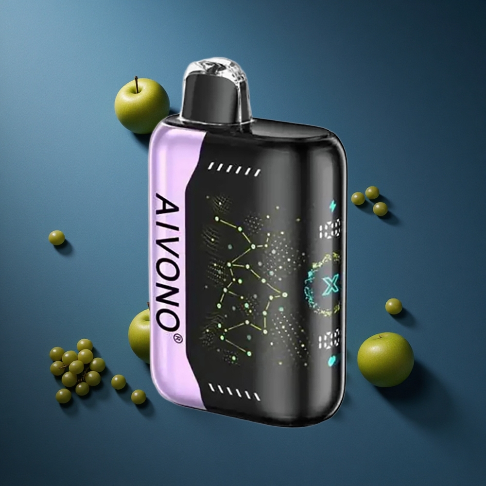 Aivono AIM BOOM 25000 Puffs Πράσινο Μήλο Σταφύλι 28ml 650mAh