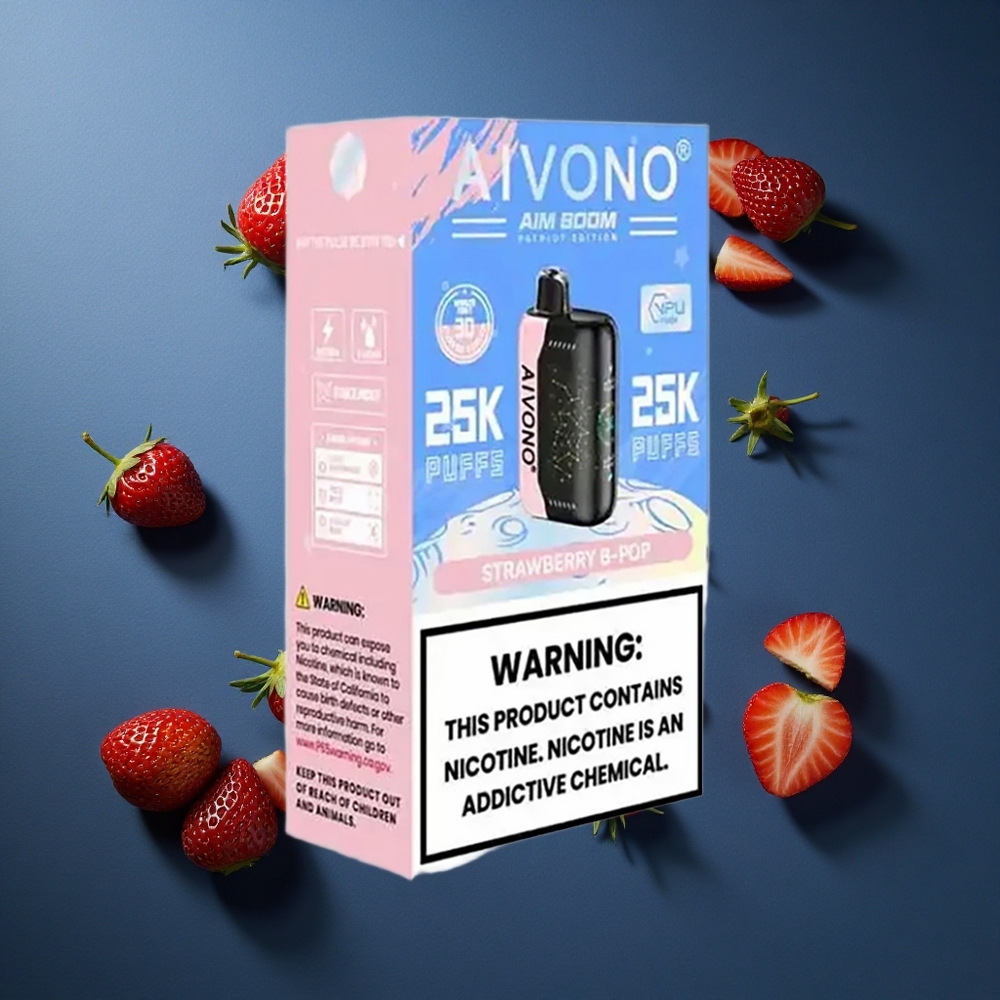 Aivono AIM BOOM 25000 Puffs Φράουλα B Pop 28ml 650mAh