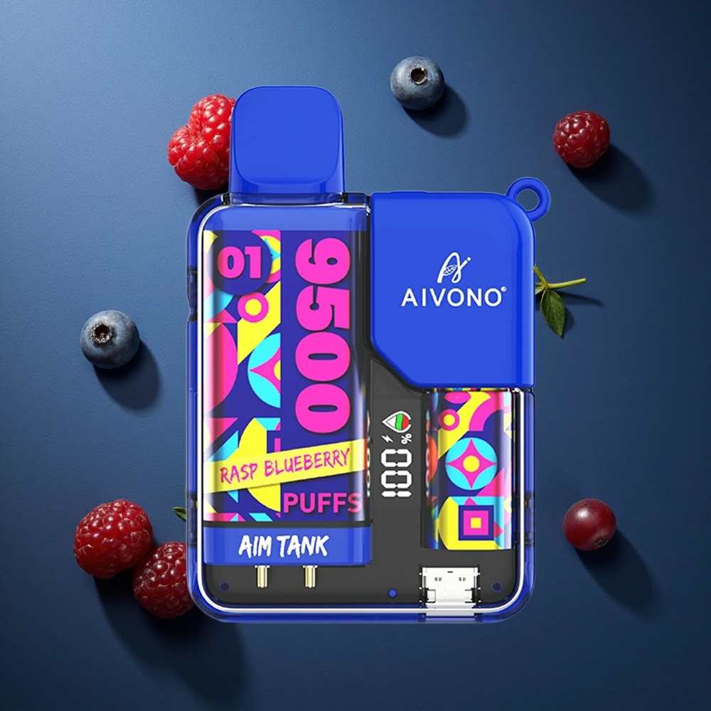 Aivono AIM-TANK 9500 Puffs Μπλε Βατόμουρο 18ml 650mAh