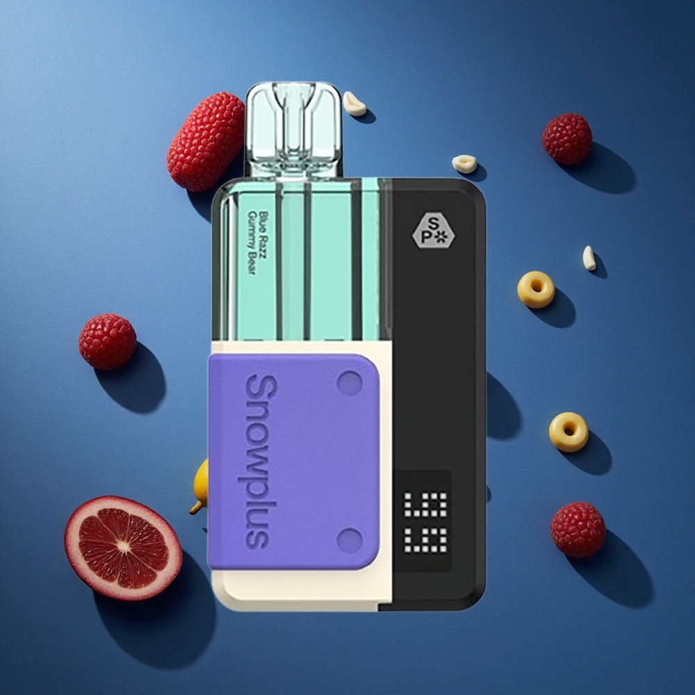 Snowplus Swift 5000 Puffs Προκατεσκευασμένο Pod Kit Μπλε Ραζ Γκόμι Αρκούδα (1000 mAh, 2+10 ml)