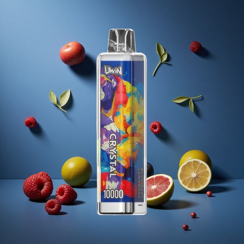 Uwin Crystal 10000 Puffs Μπλε Ρας Λεμονάδα 18ml 650mAh