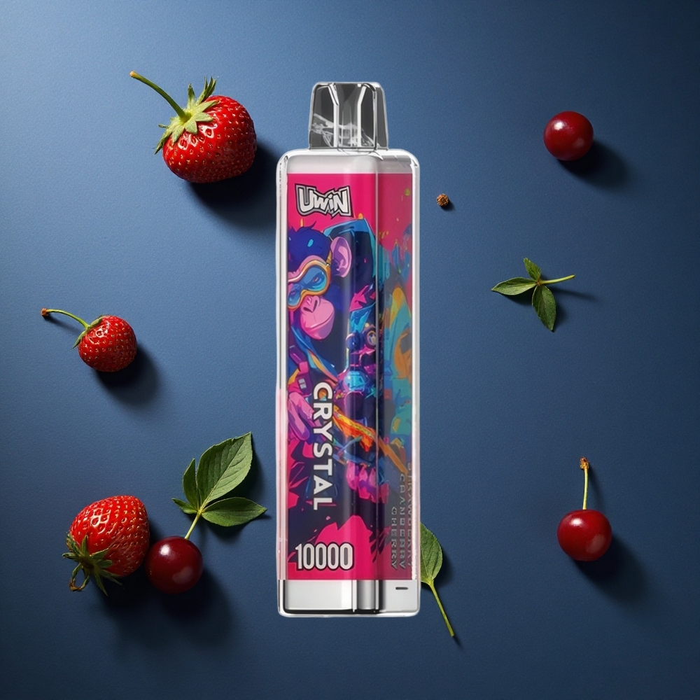 Uwin Crystal 10000 Puffs Φράουλα Κρανμπέρι Κεράσι 18ml 650mAh