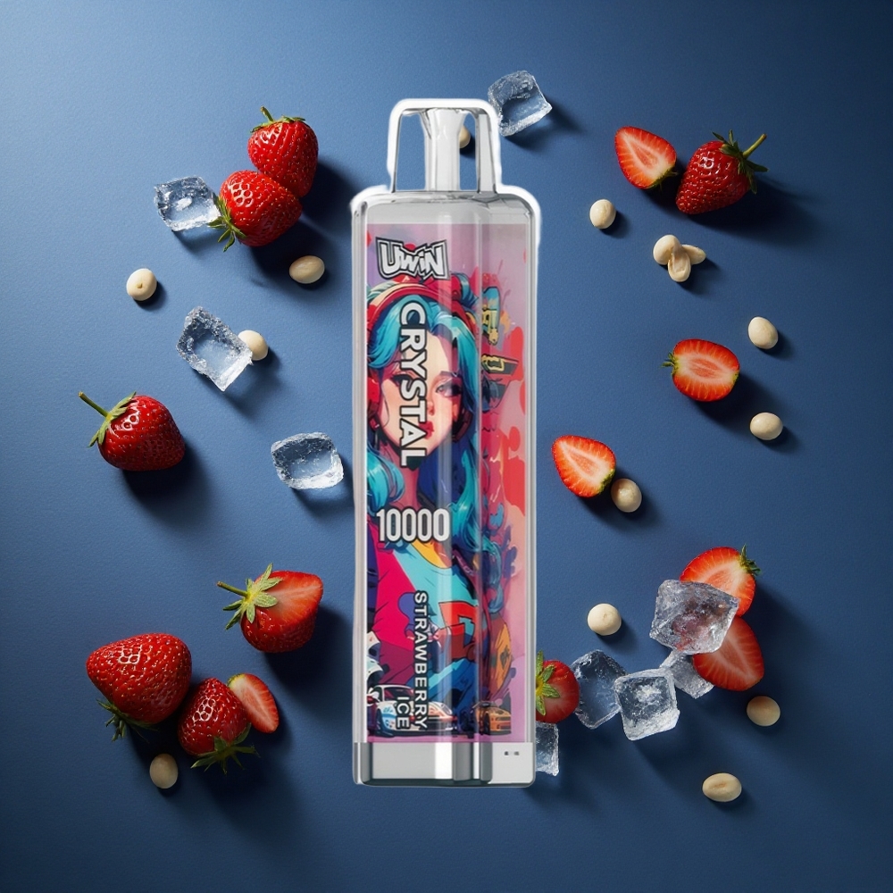 Uwin Crystal 10000 Puffs Φράουλα Πάγος 18ml 650mAh