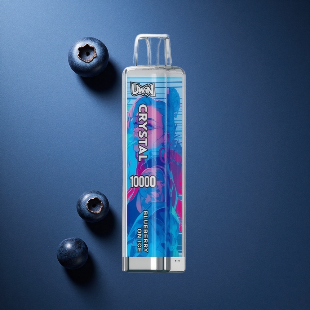 Uwin Crystal 10000 Puffs Δισπορευόμενη Ατμοπομπή Μπλε Μούρο Στο Πάγο με 18ml και RGB Φώτα