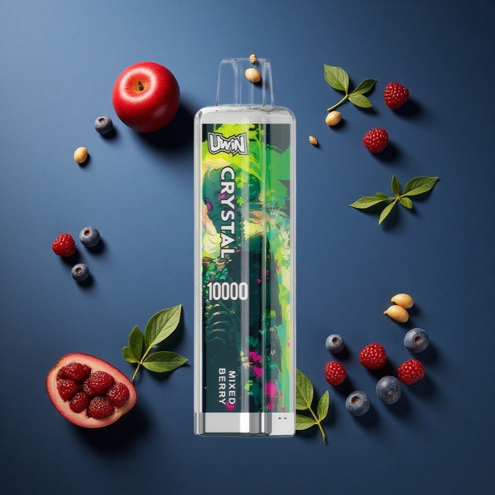 Uwin Crystal 10000 Puffs Αναμείγματα Μούρο 18ml RGB