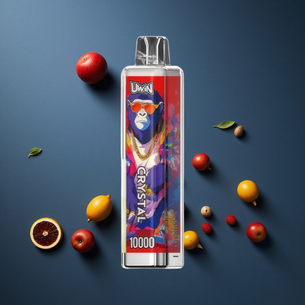 Uwin Crystal 10000 Puffs Αγάπη 66 με RGB φώτα και 18ml υγρό
