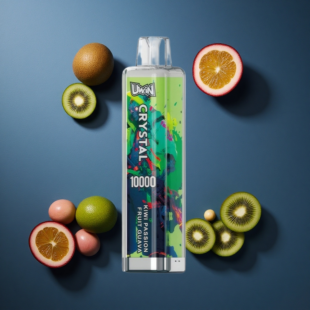 Uwin Crystal 10000 Puffs Κρυσταλλένιο Kiwi Passion Fruit Guava 18ml RGB