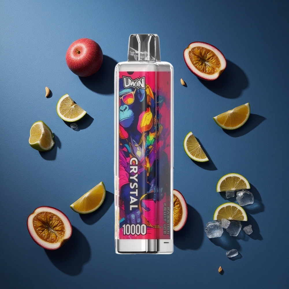 Uwin Crystal 10000 Puffs Παθιακό Φρούτο Πάγος με RGB και 18ml