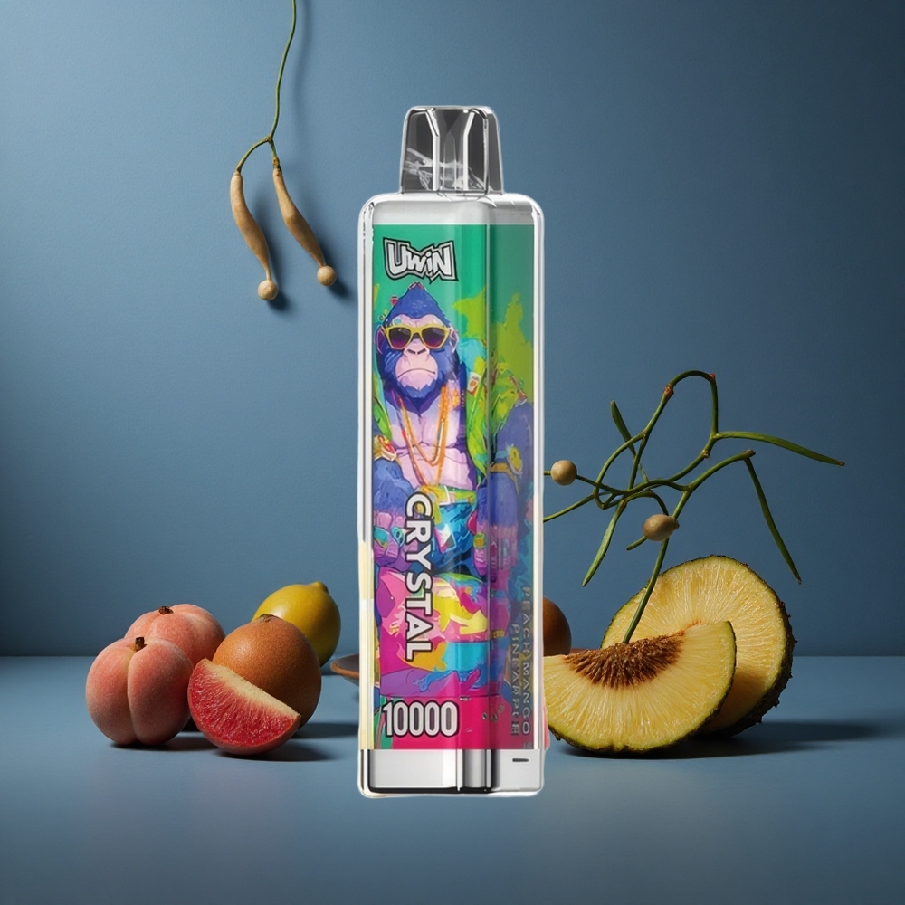 Uwin Crystal 10000 Puffs Ρόδι Μάνγκο Ανανάς με RGB φώτα και 18ml χωρητικότητα