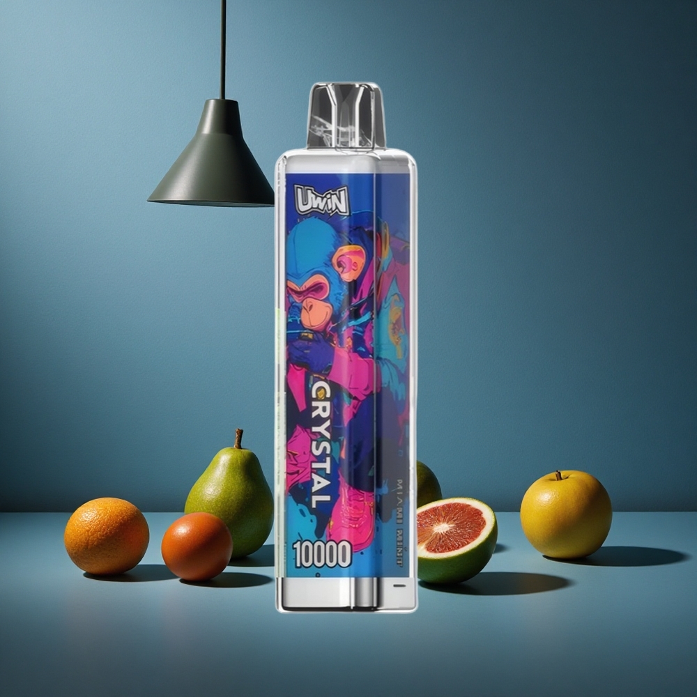 Uwin Crystal 10000 Puffs Μιami Μίντα με RGB φώτα και 18ml υγρό