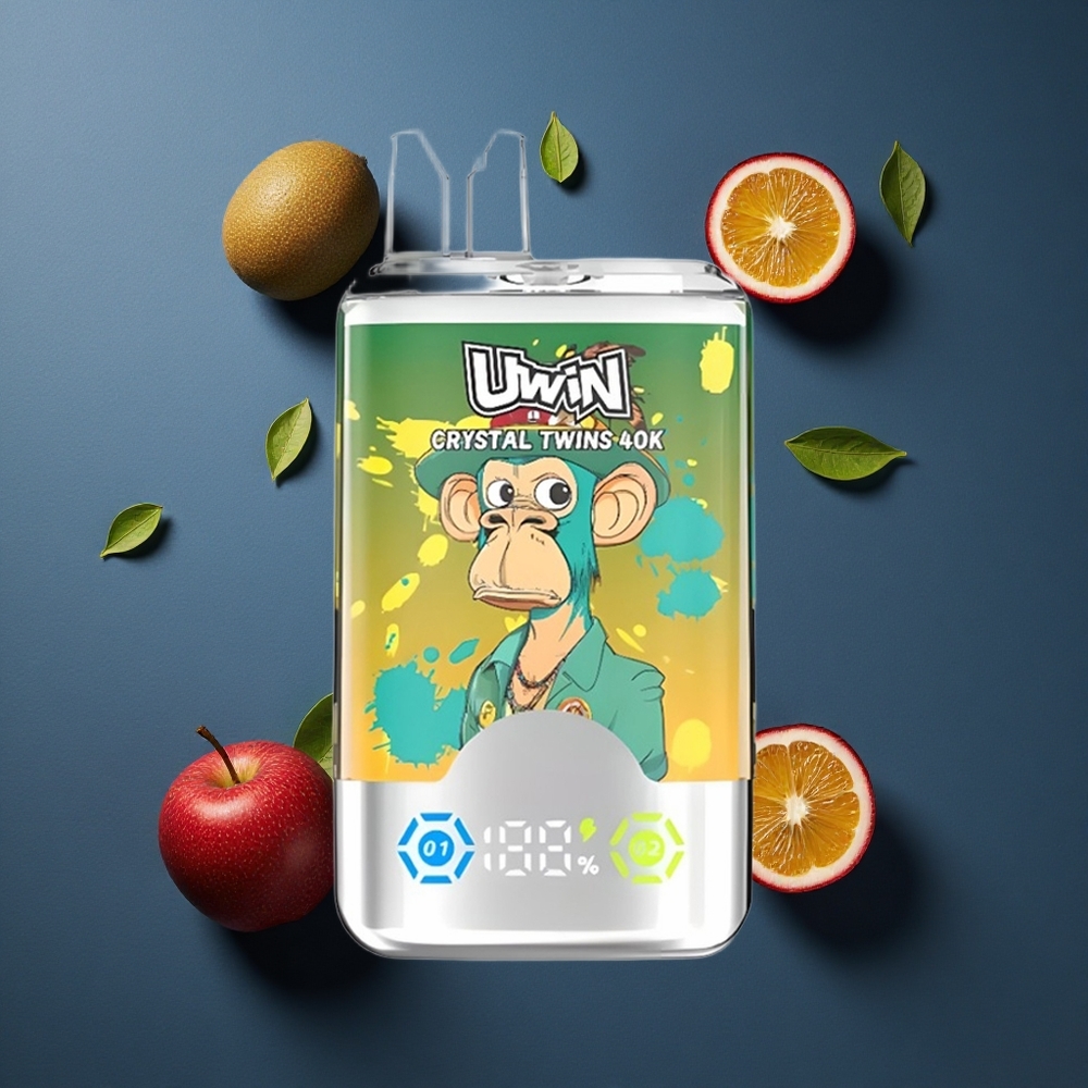 UWIN Crystal Twins 40000 Puffs Κυδωνι Πασιφλορα Γκουαβα Δυο Μηλα 32ml 850mAh