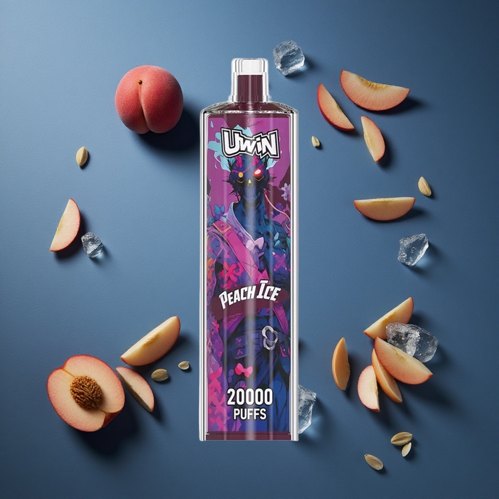 Uwin Shisha Hookah Crystal 20000 Ροδάκινο Πάγο Mesh Coil