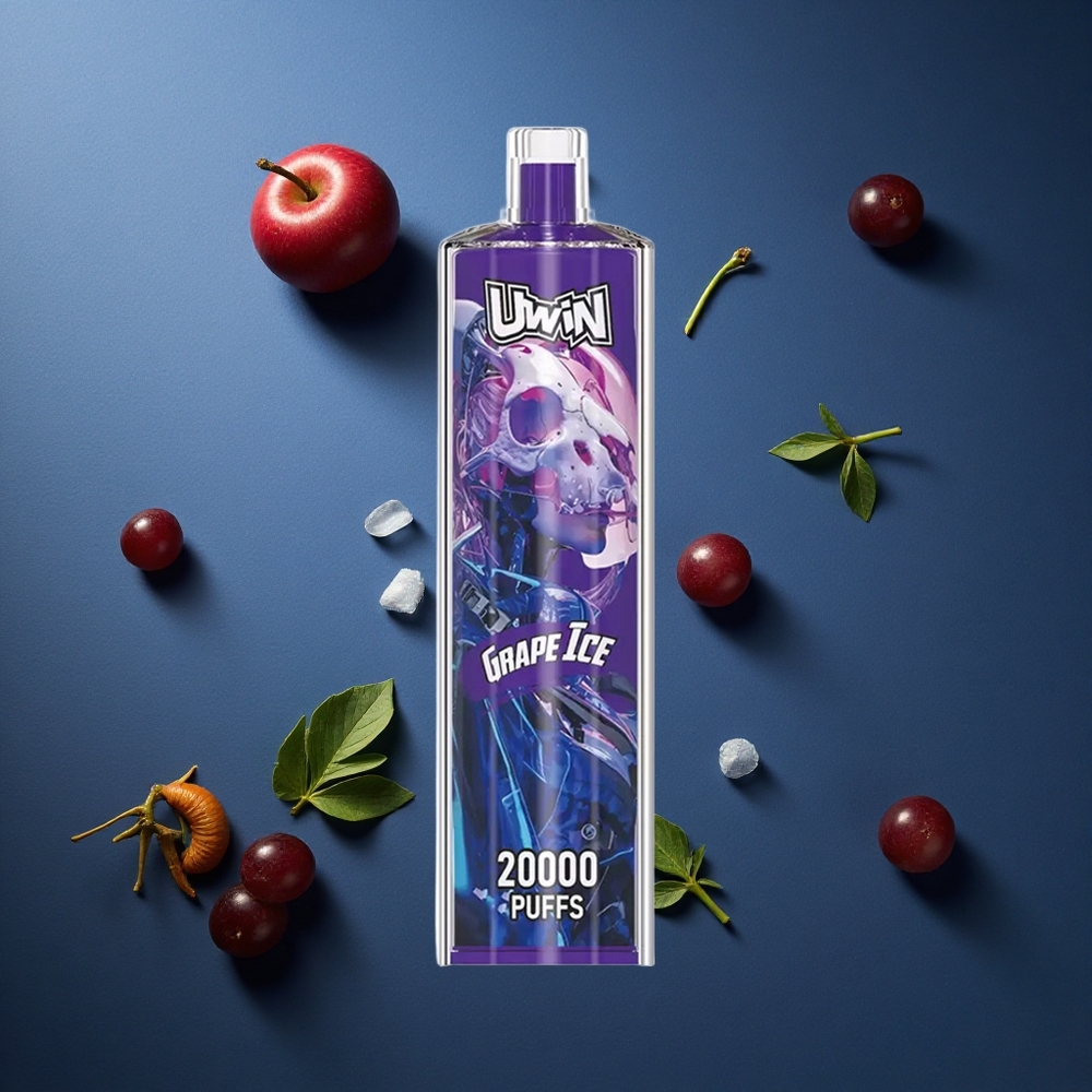Uwin Shisha Hookah Crystal 20000 Puffs Σταφύλι Πάγος 22ml Mesh Coil