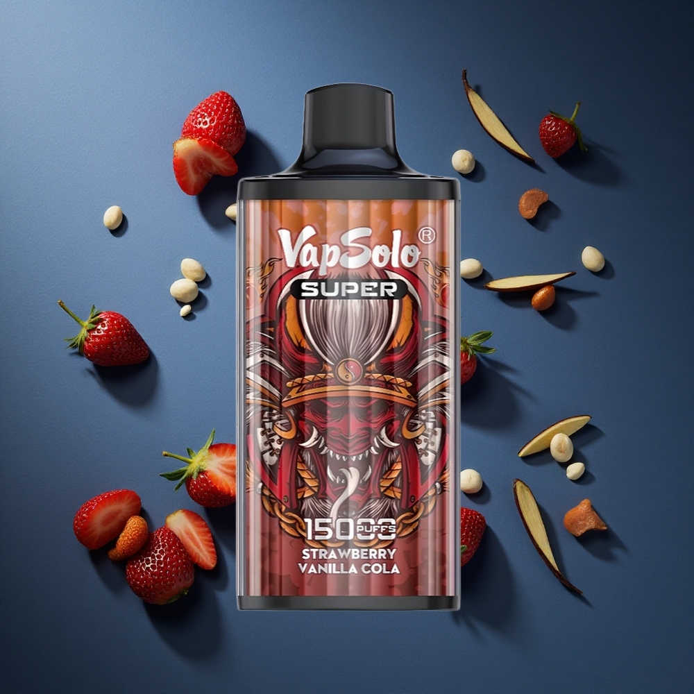 Vapsolo Super 15000 Puffs Φράουλα Βανίλια Κόλα 40ml 850mAh