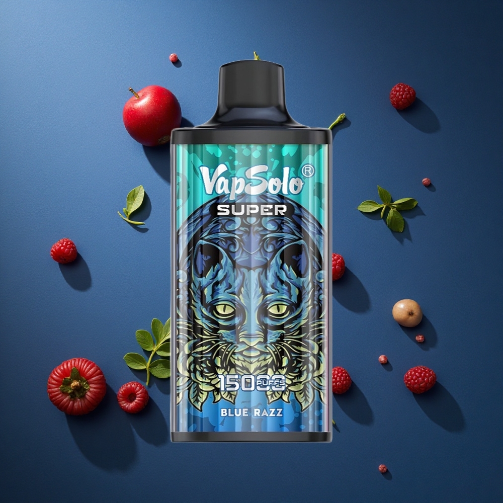 Vapsolo Super 15000 Puffs 40ml Γαλάζιο Ρασπέρ