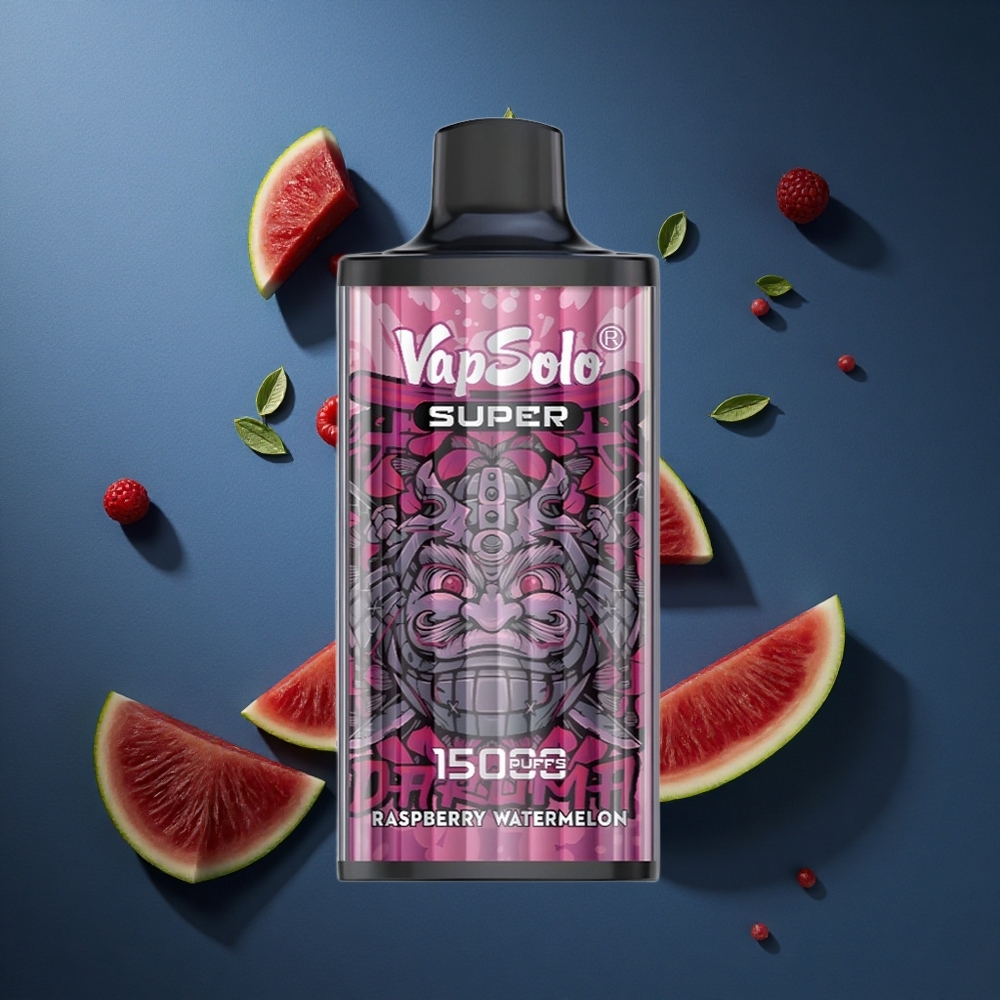 Vapsolo Super 15000 Puffs Vape μιας χρήσης Φράουλα Καρπούζι 40ml 850mah
