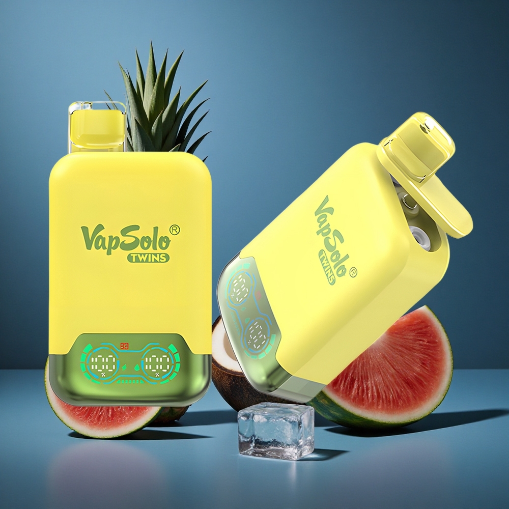 Vapsolo Twins 20000 Καπνίσματα Ανανάς Καρύδα & Καρπούζι Πάγος 40ml 20/50 mg/ml Νικοτίνη