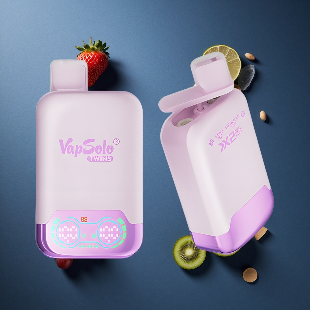 Vapsolo Twins 20000 Puffs 40ml Αμπέλου Πάγου & Φράουλα-Κιβί