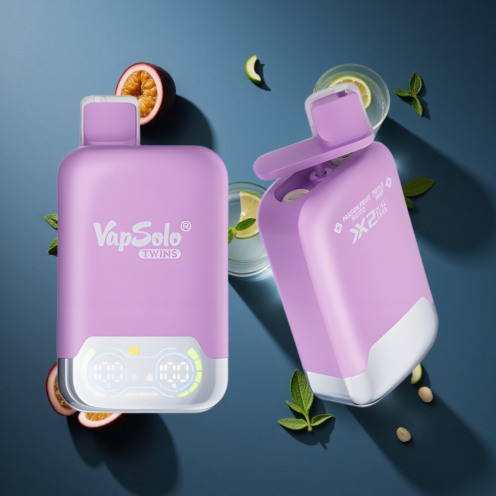 Vapsolo Twins 20000 Puffs 40ml τροπικό φρούτο μοχίτο & τριπλό μέντα Type-C
