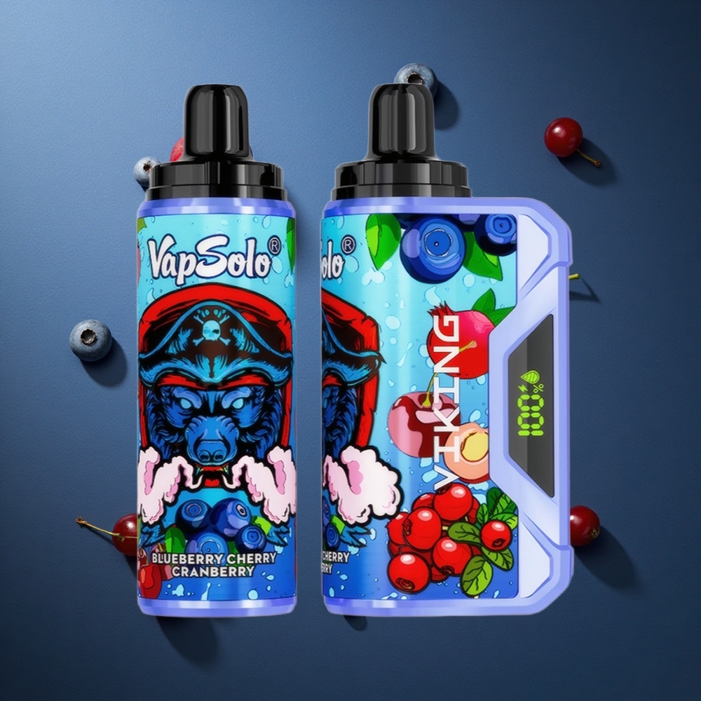 VapSolo VIKING 12000 Puffs Αχλάδι Κεράσι Κράναβερ 22ml 20/50 mg/ml Νικοτίνη