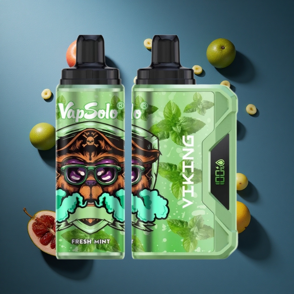 VapSolo VIKING 12000 Puffs Ανανεωτική Μιντούνια 22ml 20/50 mg/ml Νικοτίνη