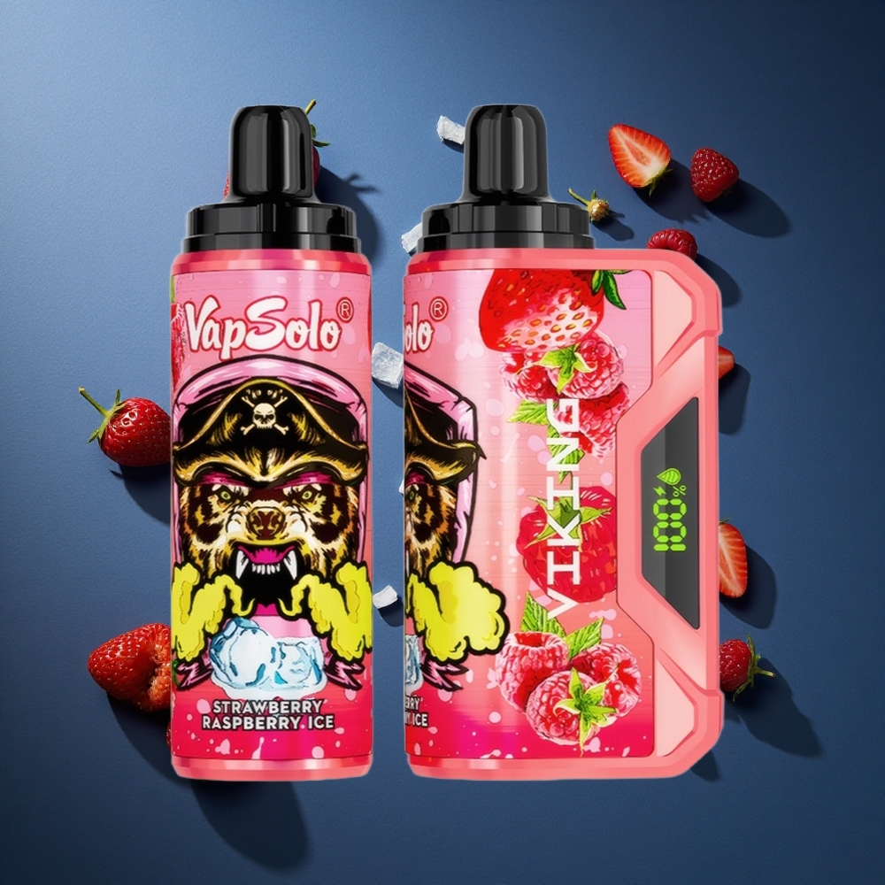 VapSolo VIKING 12000 Puffs Φράουλα Βατόμουρο Πάγωμα 22ml 20/50 mg/ml Νικοτίνη