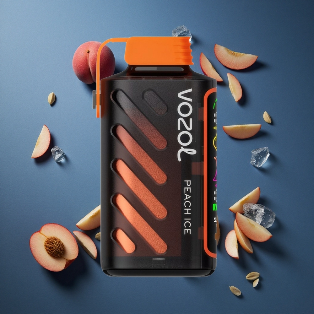 VOZOL Gear Power 20000 Puffs Διπλό Πλέγμα Coil ροδάκινο πάγο