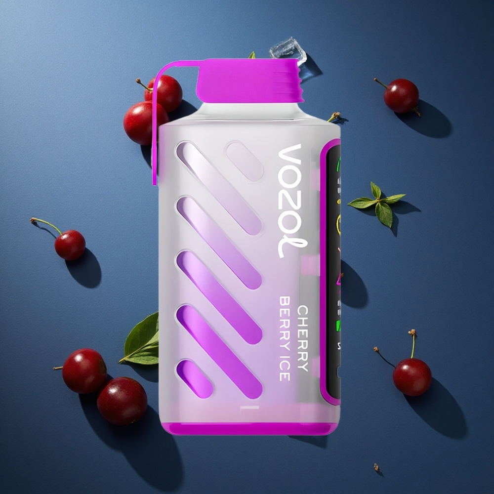 VOZOL Gear Power 20000 Puffs Διπλό Πλέγμα Σπειροειδής Οθόνη Κεράσι Μούρο Πάγος