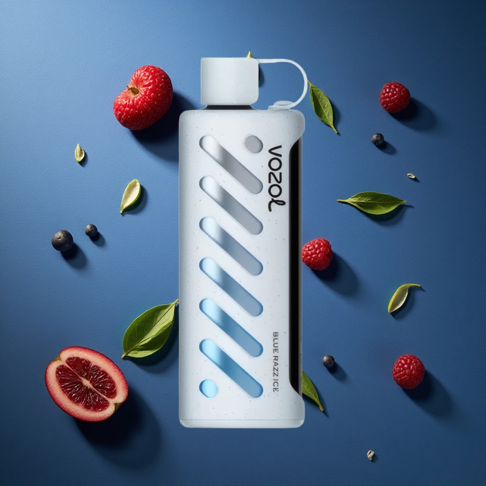 VOZOL Gear Shisha 25000 Puffs Διπλό Πλέγμα 1000mAh Μπλε Ρασ Πάγος