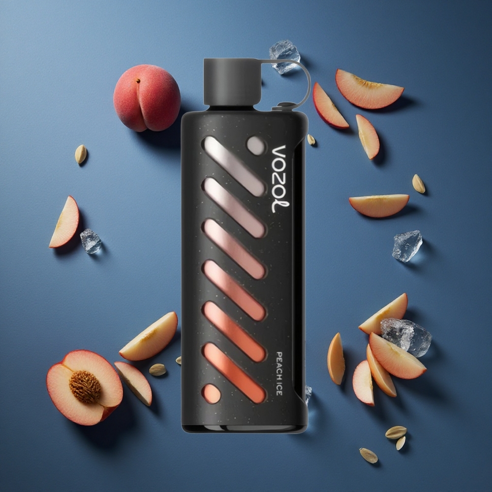 VOZOL Gear Shisha 25000 Puffs Διπλό Πλέγμα Ροδάκινο Πάγο