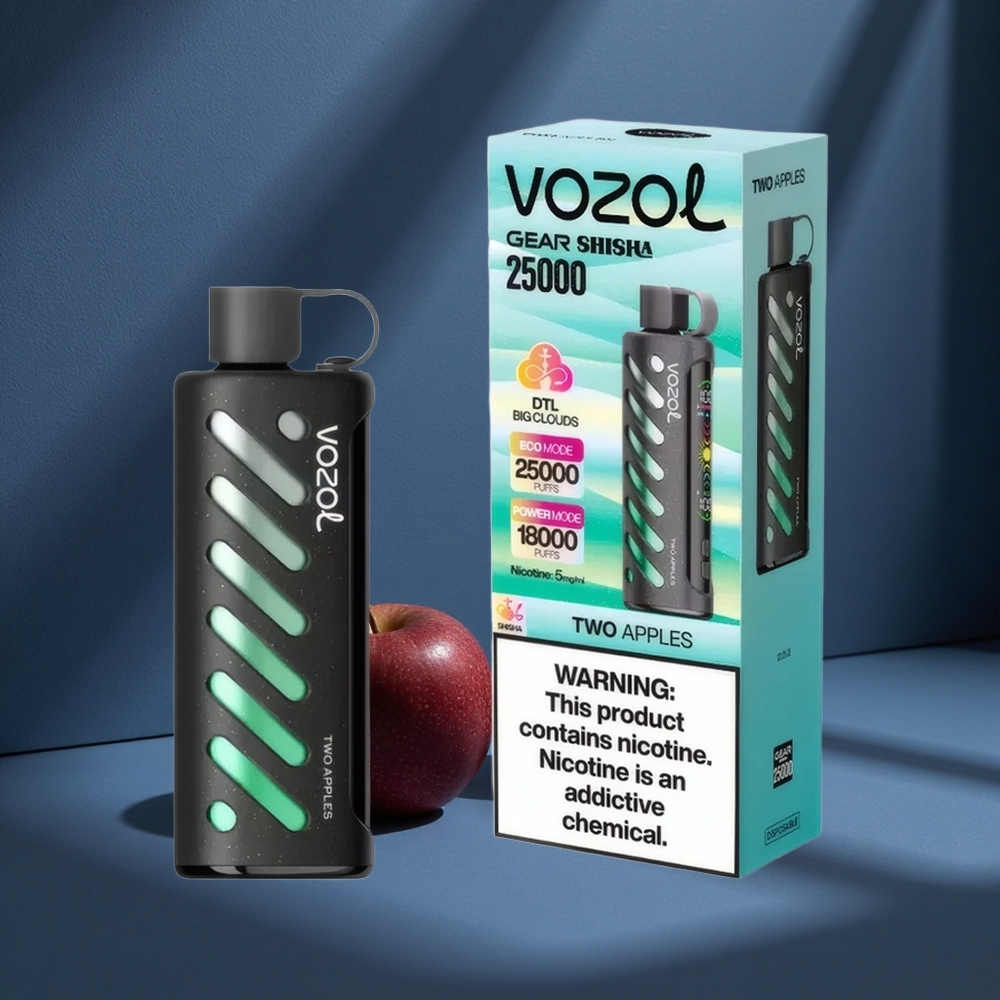 VOZOL Gear Shisha 25000 Puffs Διπλή Μήλις S.i.L.C Tech Dual Mesh Dual Modes
