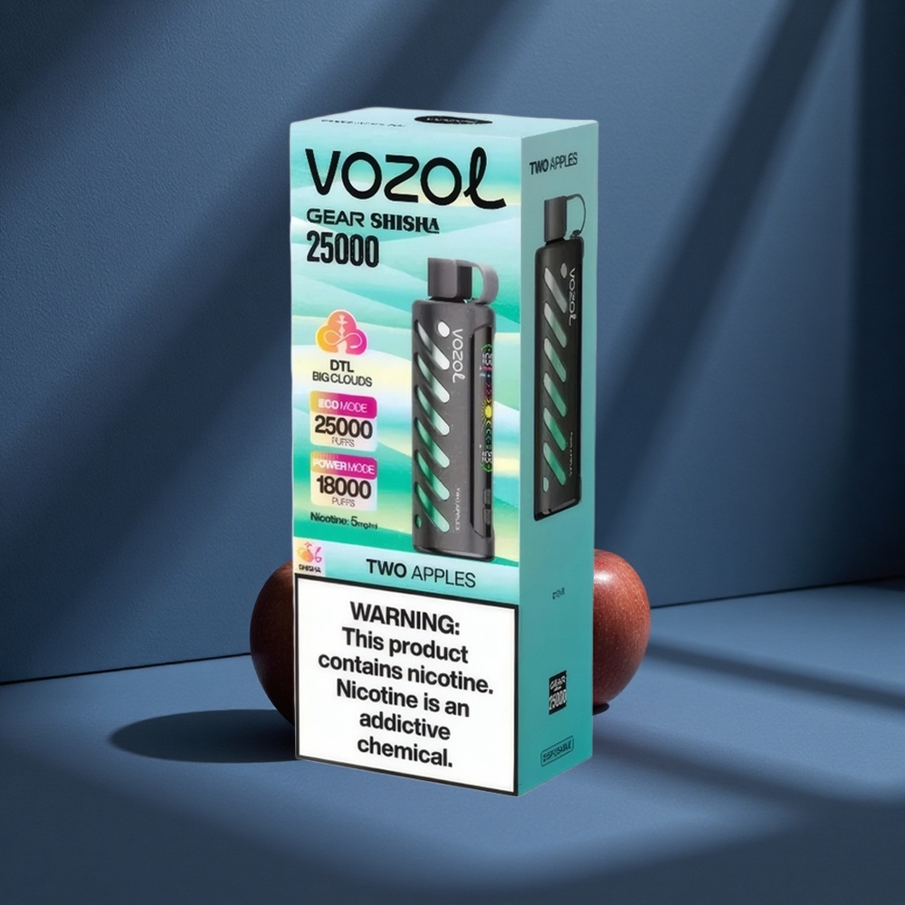 VOZOL Gear Shisha 25000 Puffs Διπλή Μήλις S.i.L.C Tech Dual Mesh Dual Modes