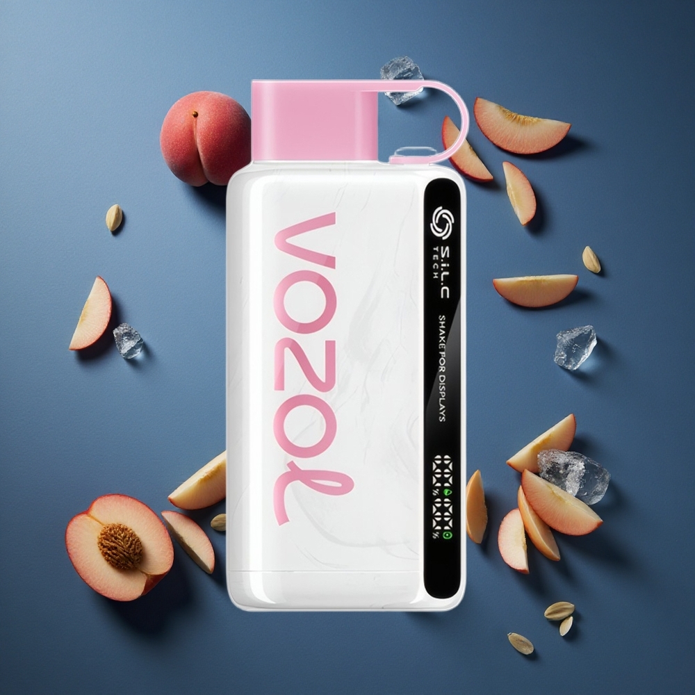 VOZOL STAR 9000/12000 Απορριπτέο Vape Ροδάκινο Πάγο με S.i.L.C TECH και 9000/12000 Αναπνοές