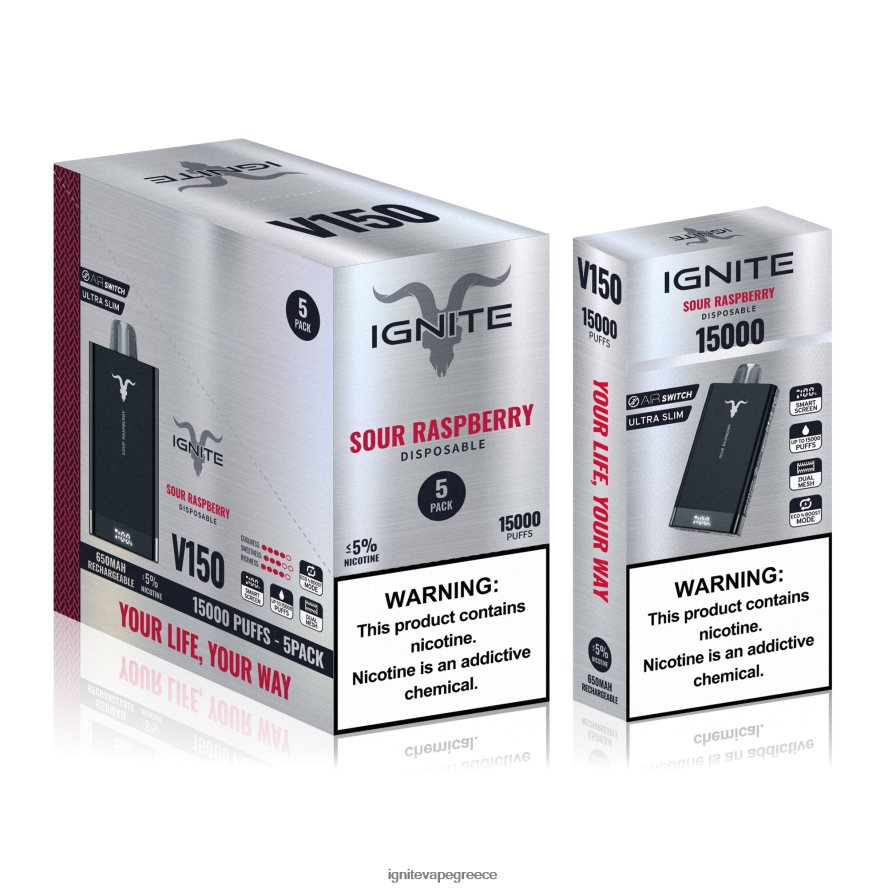 IGNITE Vape Athens - IGNITE V150 στυλό vape 5-pack λεμονάδα φρούτων δράκου 4D8L6284