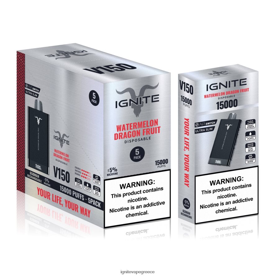 IGNITE Vape Athens - IGNITE V150 στυλό vape 5-pack λεμονάδα φρούτων δράκου 4D8L6284
